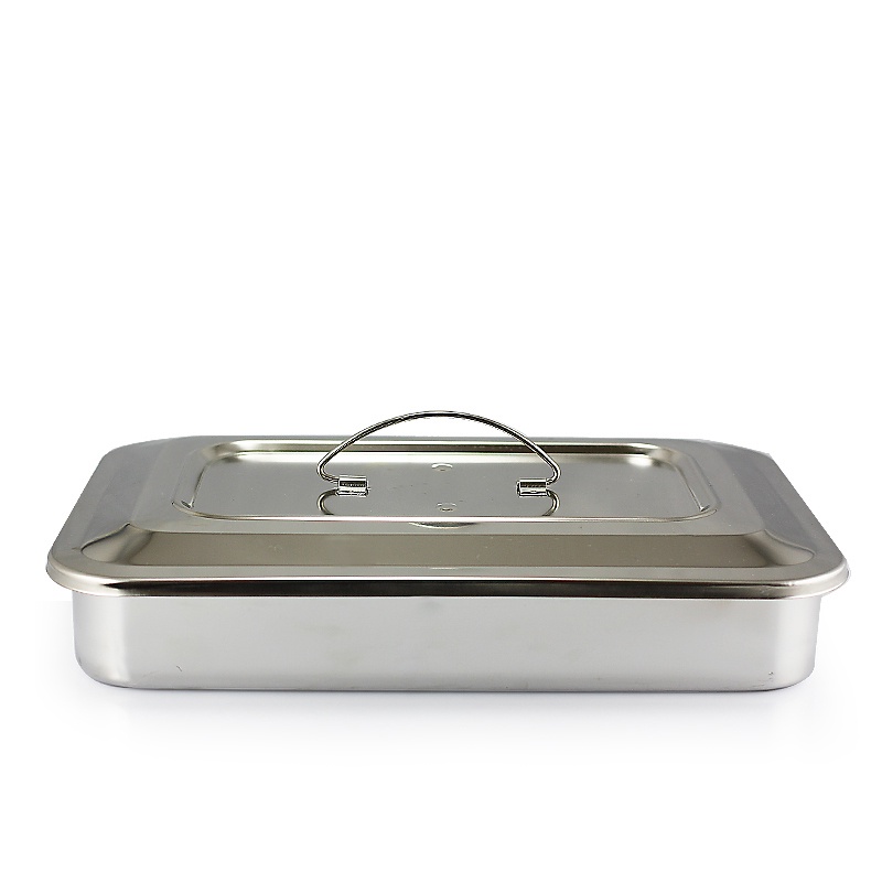 Khay Vuông Bằng Inox Dày Khử Trùng Cho Nha Khoa Ốp