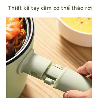 Nồi điện đa năng mini  Lotor 1.3 Lít ca nấu mì- Công dụng Chiên, Xào, Nấu, Nhúng, nồi có lớp chống dính cao cấp