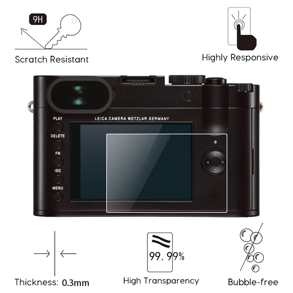 Kính Cường Lực Bảo Vệ Màn Hình Cho Leica Q2 Q SL CL S M M M-P M10 M10-P M-E M9 M9-P M8 X Vario D-Lux D-Lux D6/5/3 X1 X2 X-E