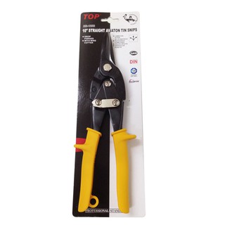 Kéo Cắt Tôn THẲNG (Vàng) 10 (250mm) Top - HB-1222