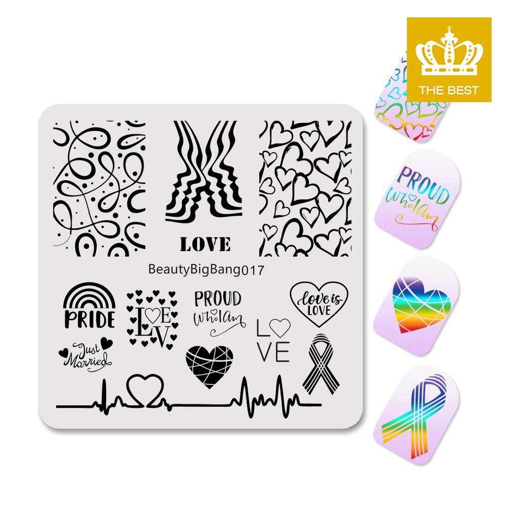 Khuôn đóng dấu trang trí móng BeautyBigBang 6*6cm