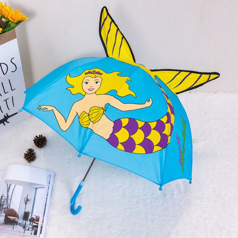 Dù gấp gọn cán dài hình thú dễ thương