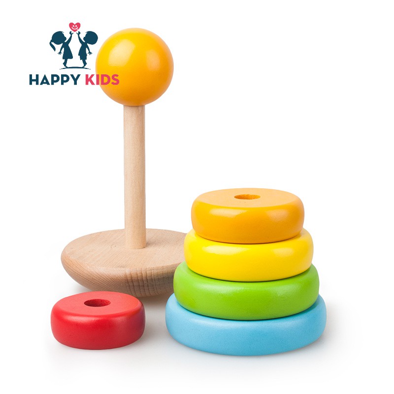 💖Giảm 10%💖  - Tháp Xếp Chồng Xâu Vòng tròn Lớn Nhỏ Phối Hợp Tay Mắt
