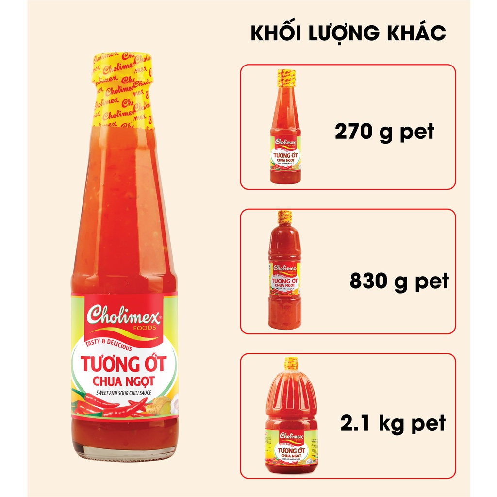 Tương ớt chua ngọt Cholimex chai nhựa 270g