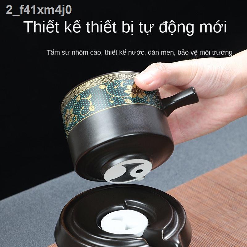 ✌ ✁ Bộ ấm trà Kung Fu tự động sáng tạo gốm sứ gia dụng lười chống đóng cặn văn phòng đơn giản cổ điển