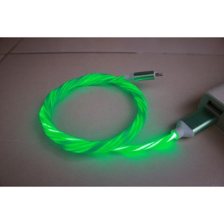 Dây cáp sạc nhanh iphone samsung android dài 1 mét có đèn LED