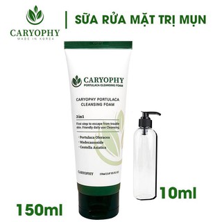 Sữa rửa mặt trị mụn và thâm da nhờn và nhạy cảm caryophy - cách trị mụn ẩn, mụn đầu đen tại nhà