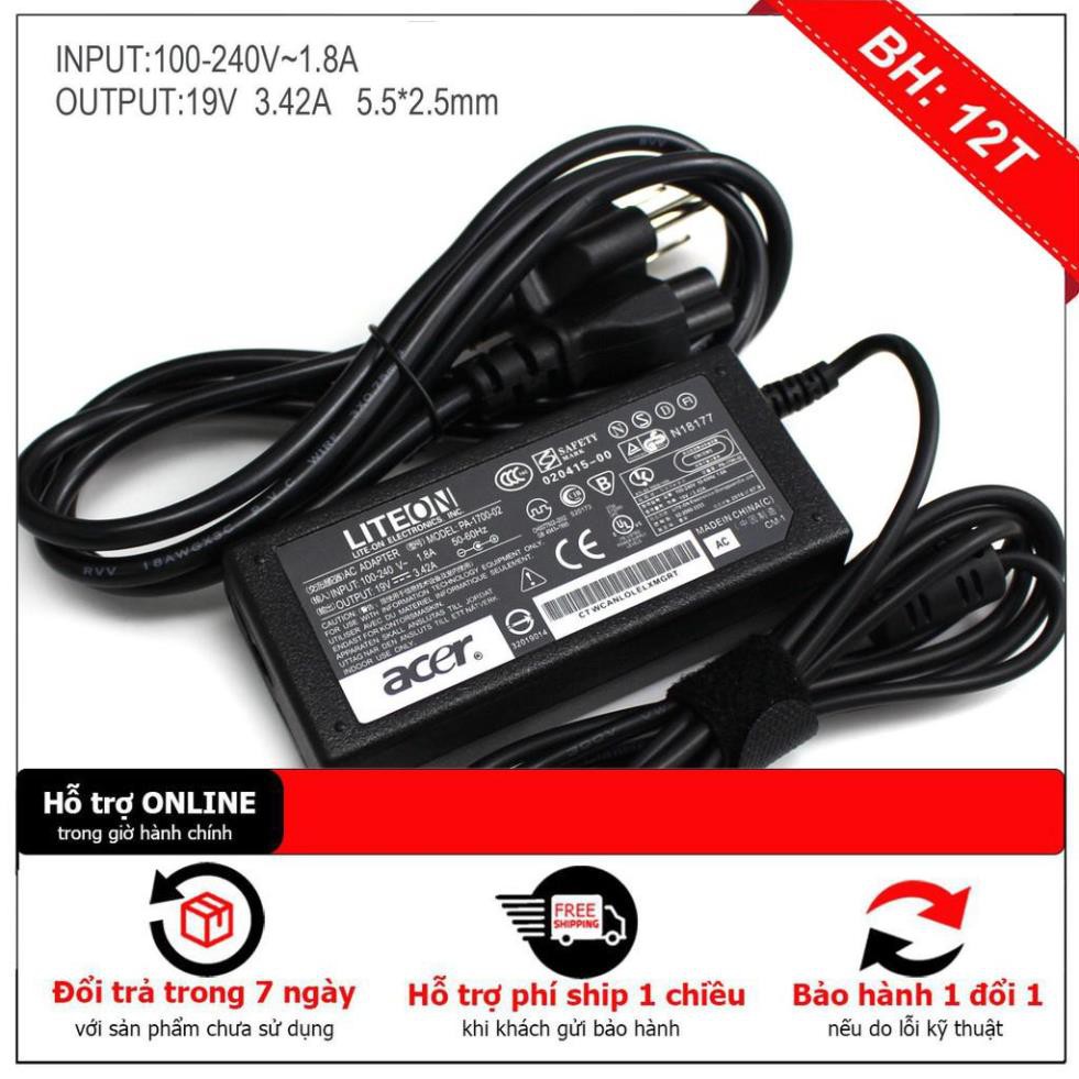 Sạc Dành Cho Laptop Acer 19v-3,42a - 65W - Hàng nhập khẩu F1