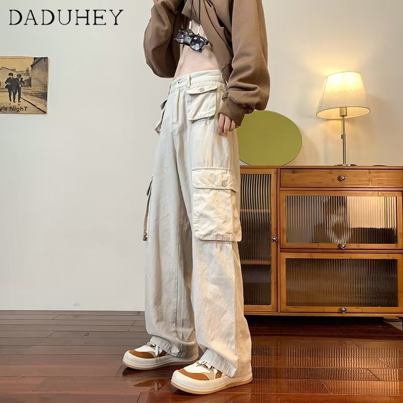DaDuHey Shemoda Street Style Casual Pants 2022 New Trend Stylish Multi-Pocket Overalls