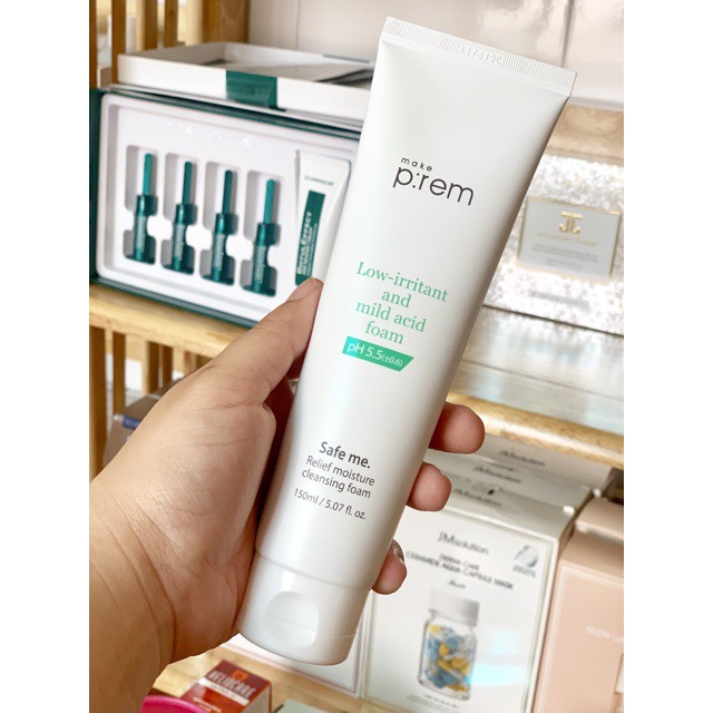 [Fullsize 150ml] Sữa rửa mặt Make p:rem Safe me. Relief Moisture Cleansing Foam 150ml Chip Skincare | BigBuy360 - bigbuy360.vn
