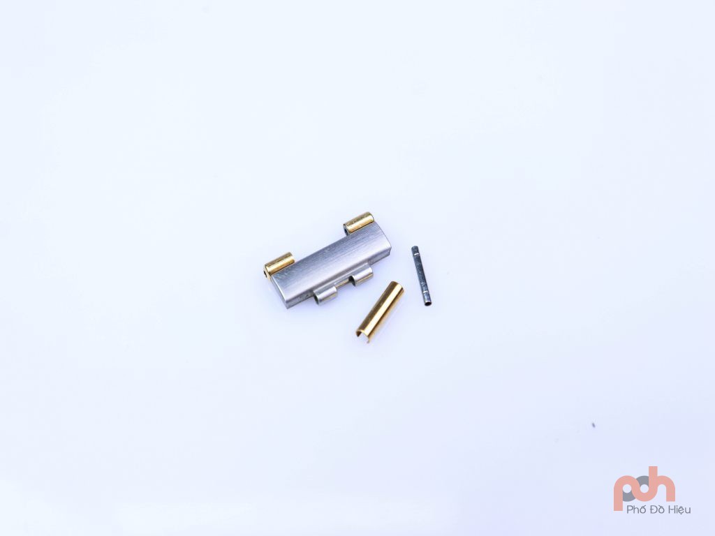 Mắt dây đồng hồ nam Omega chính hãng dòng Contellation demi thép trắng + vàng 18k size 18 mm