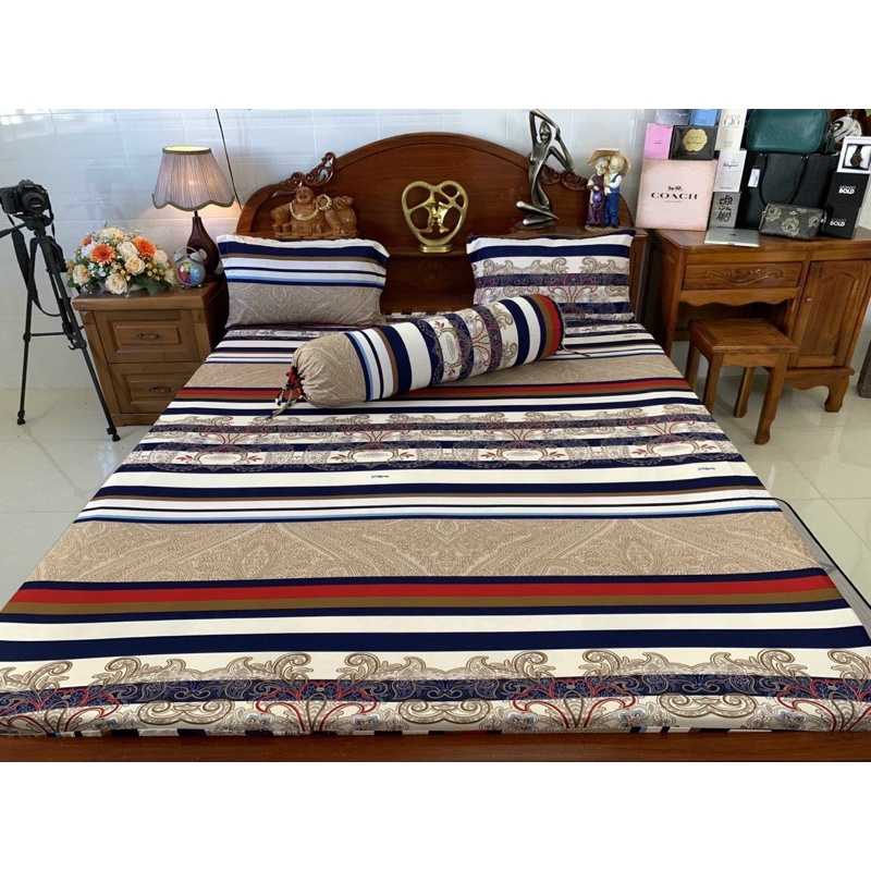 Drap thun ga lẻ  nệm cao dưới 15cm, mẫu mã đa dạng, chất mịn mât