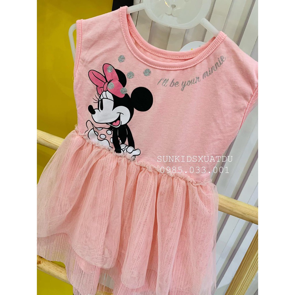 Váy minnie hồng phấn ren mềm