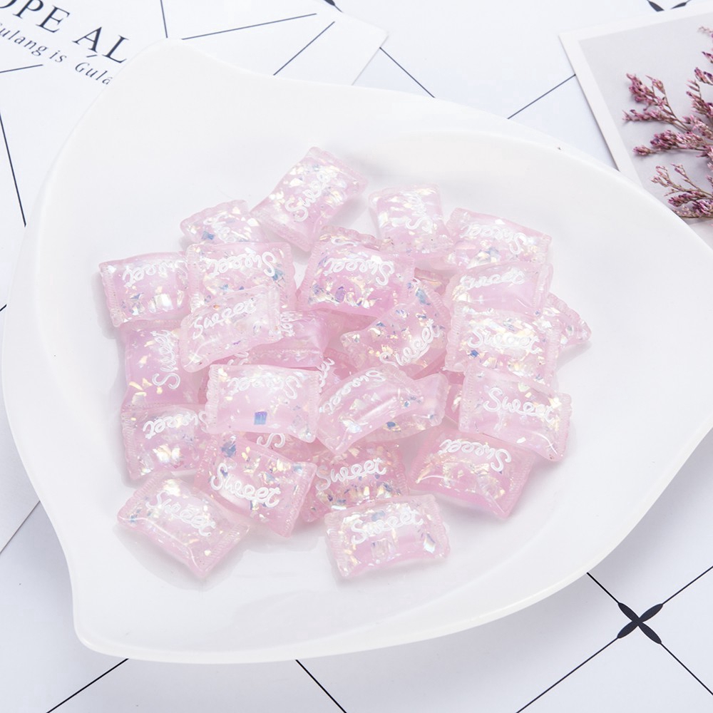 1/10 đồ chơi resin dẻo hình viên kẹo nhiều màu xinh xắn cho bé