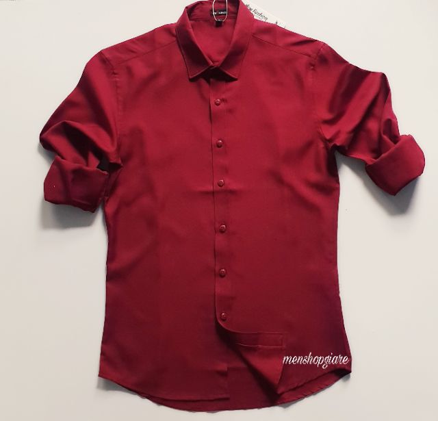 SƠ MI LỤA KHÔNG NHĂN - HÀNG SHOP