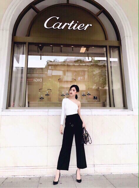 Áo Croptop Kiểu Nữ Lệch Vai Chất Thun Lụa Mịn Style Cá Tính By bear.story