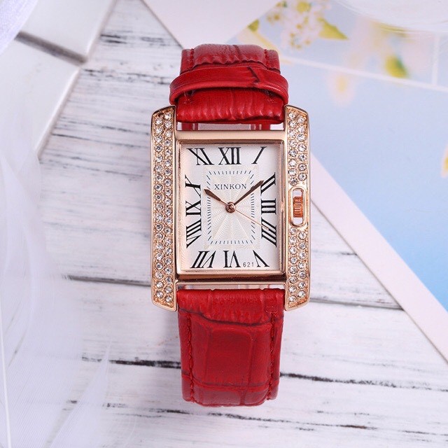 Đồng Hồ Nữ ANGEL Dây Da Đính Đá Thời Trang