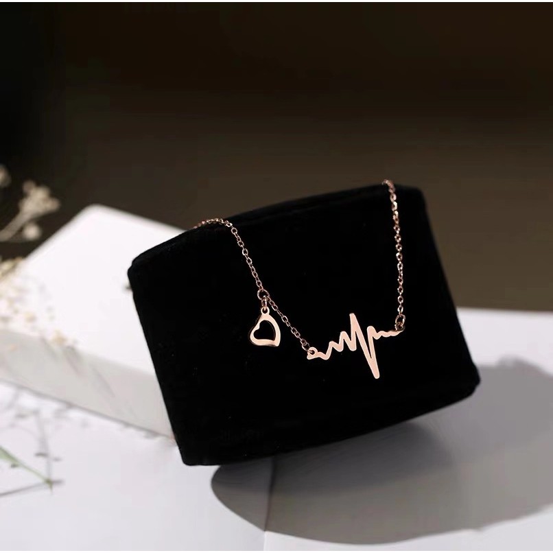 Vòng Đeo Tay / Lắc Chân Bằng Thép Titan Mạ Vàng Hồng 18K Không Gây Dị Ứng Chống Thấm Nước Không Phai Màu Phong Cách Nhật Bản