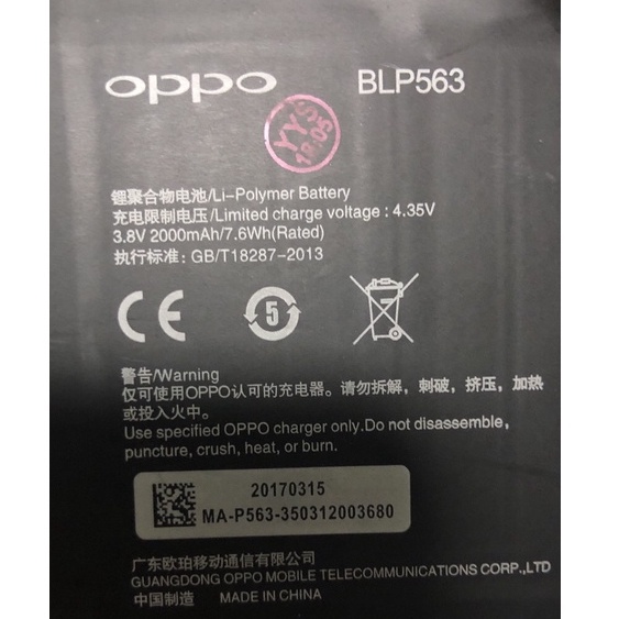 Pin điện thoại Oppo find 5 mini/ R827/ BLP563  siêu rẻ