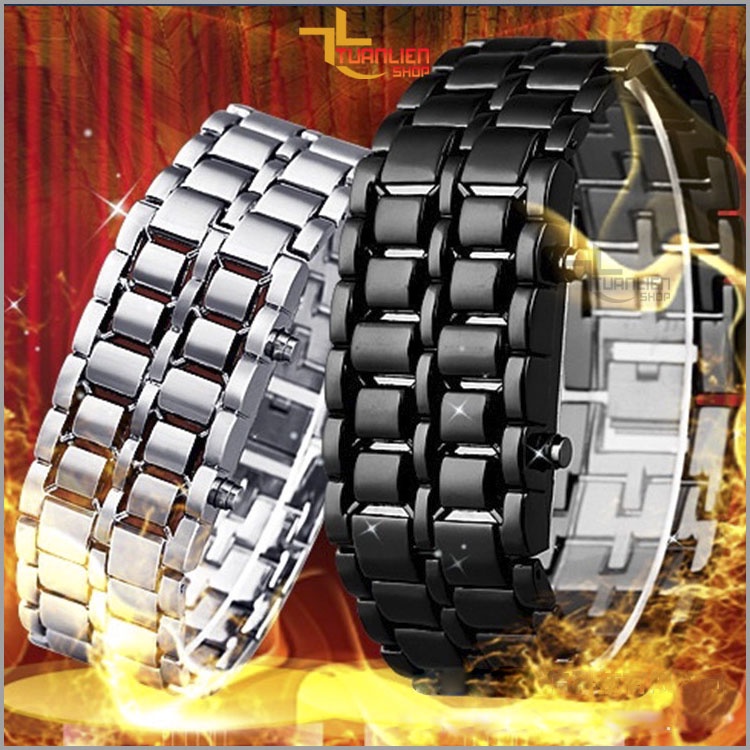 Đồng hồ điện tử màn hình led nam nữ dây thép kiểu dáng vòng tay sành điệu - TUANLIENSHOP