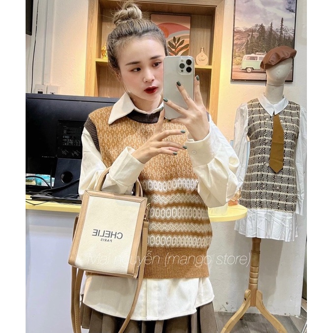 BÁN SỈ ÁO LEN GHILE HOẠ TIẾT THỔ CẨM CỔ TRÒN CHO NỮ | BigBuy360 - bigbuy360.vn