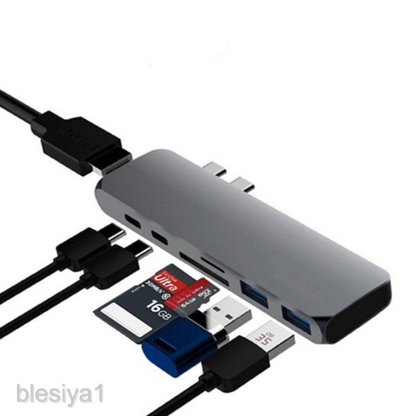 Đầu điều hợp 7 trong 1 giao diện USB-C Type C HD đầu ra 4K HDMI USB 3.0 tiện dụng