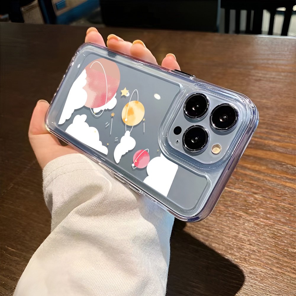 Ốp Điện Thoại Trong Suốt Hình Vũ Trụ Cho iphone 14 Pro Max Plus 13 11 12 7Plus X XR XS Max 7 8 SE 2020