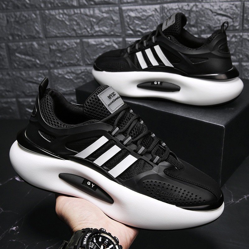 Giày Thể Thao Nam Sneaker Đế BM GYY 3 Sọc Độn Đế mới