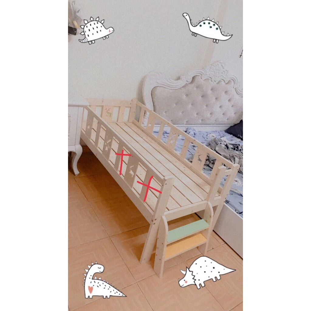 GIƯỜNG NGỦ CHO BÉ CHẤT LIỆU GỖ TỰ NHIÊN Kích thước 200*100*40cm CÓ THANGQWG .💥LIBERI  ONE 💥 | BigBuy360 - bigbuy360.vn