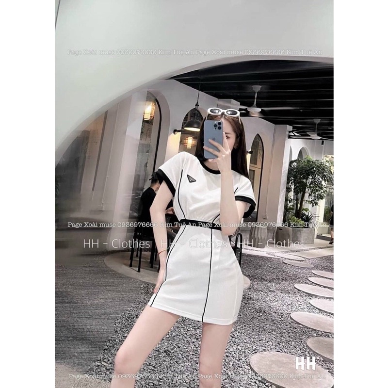 Đầm dáng A chạy viền🤍