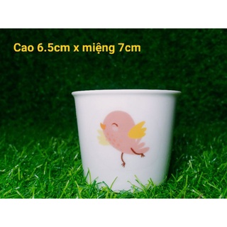 Chậu sứ trắng Decal