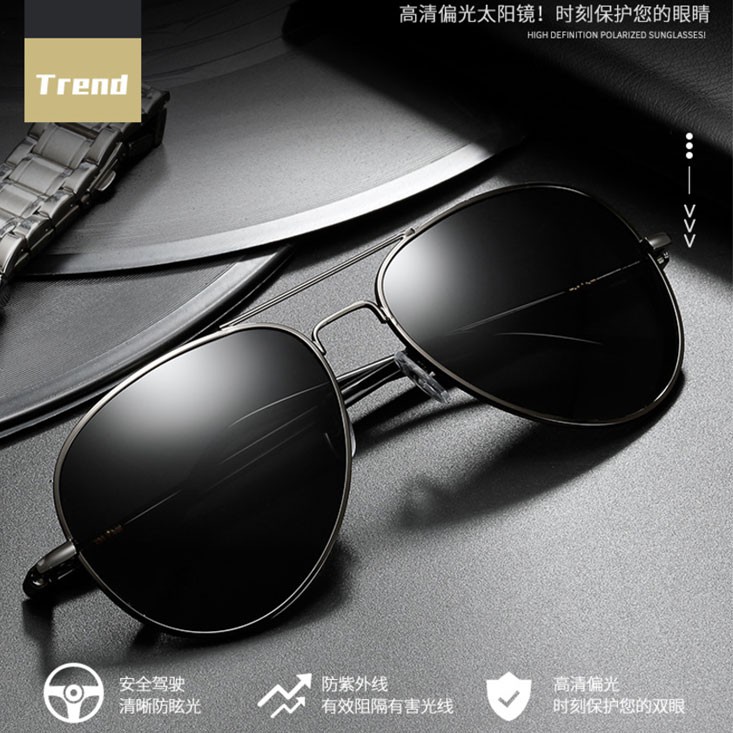 Kính mát phân cực kiểu dáng cổ điển thời trang nam