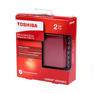 Ổ Cứng Di Động Toshiba Canvio Advance 2TB USB 3.0 HDTC920XR3AA - Màu Đỏ