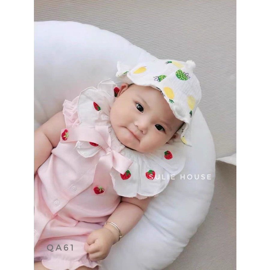 Body hồng quả dâu thắt nơ - QA61