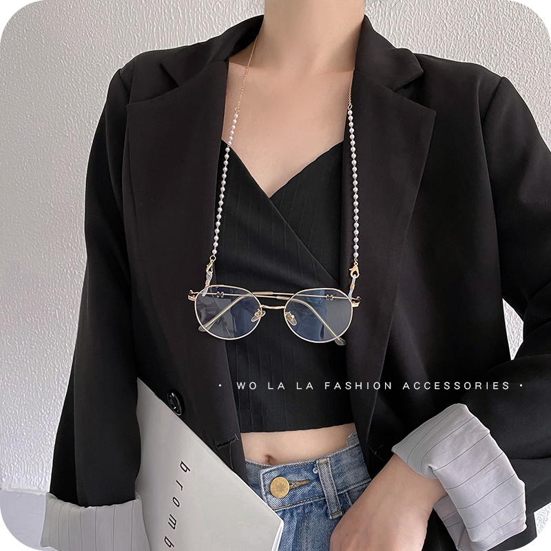 Dây Đeo Mắt Kính / Tai Nghe Bluetooth Chống Thất Lạc Màu Ngọc Trai Đơn Giản