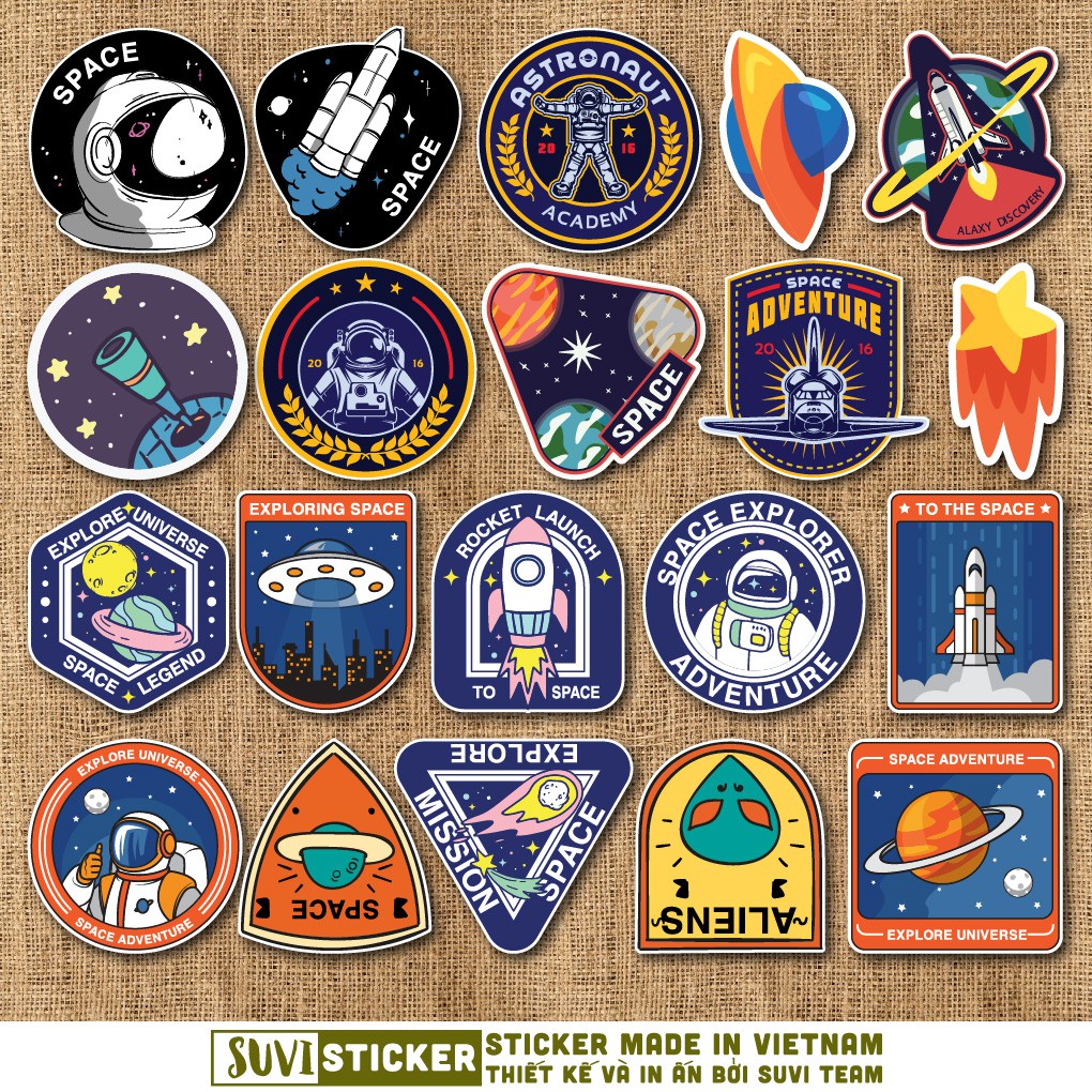 50 Sticker Galaxy Pack chống nước sticker dán laptop, điện thoại, đàn guitar, mũ bảo hiểm, vali. MSP: G08