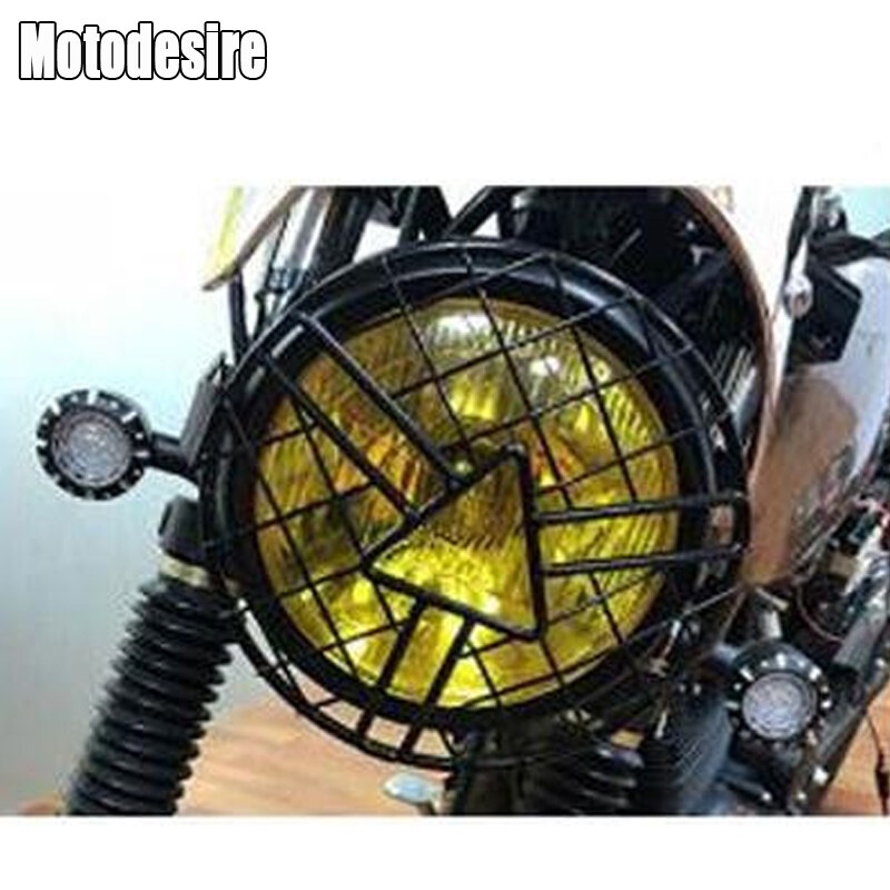 Lưới Bảo Vệ Đèn Pha 6.5" Bằng Kim Loại Cho Xe Mô Tô Harley Triumph Suzuki Kawasaki