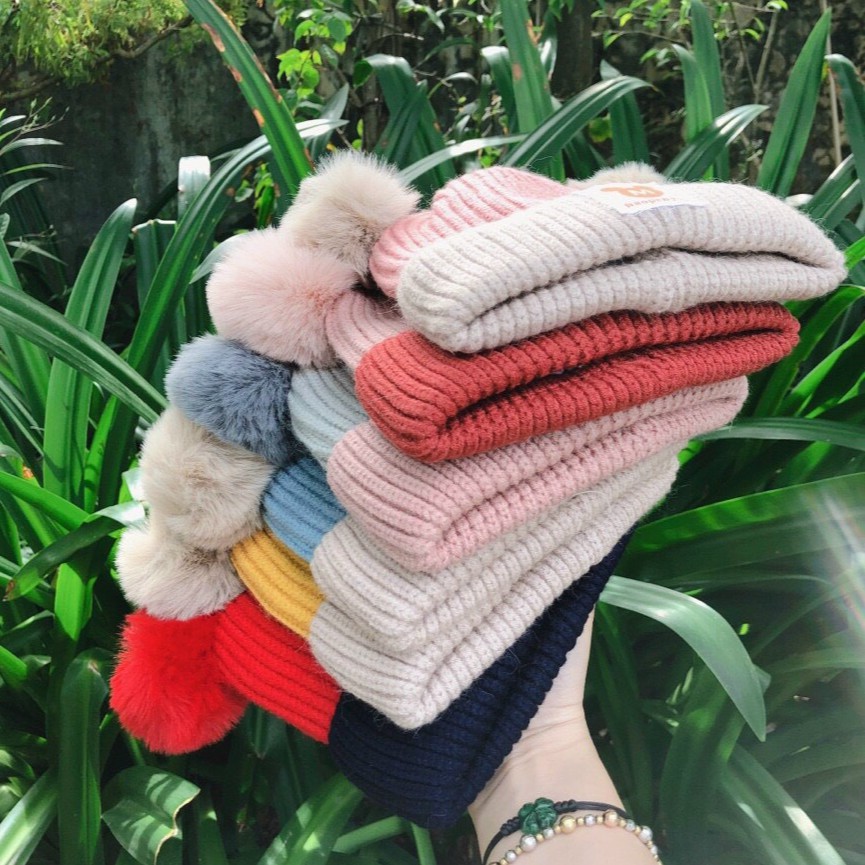 Mũ len kèm khăn ống quả bông Mickey cho bé trai bé gái sơ sinh 0-2 tuổi mùa đông dày dặn ShinHome Baby
