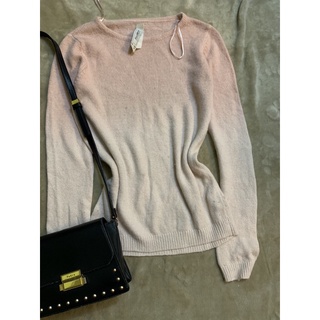 áo len pull & bear + chân váy buộc nơ hàng hàn