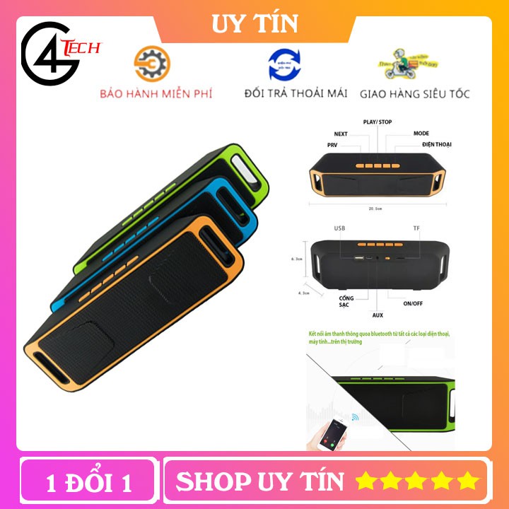 Loa bluetooth mini SC211 Loa nghe nhạc hay hỗ trợ thẻ nhớ Bảo hành 6 tháng