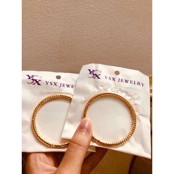 Vòng bọng họa tiết kim cương khoá gài siêu bền mạ vàng Kami giá 1 chiếc