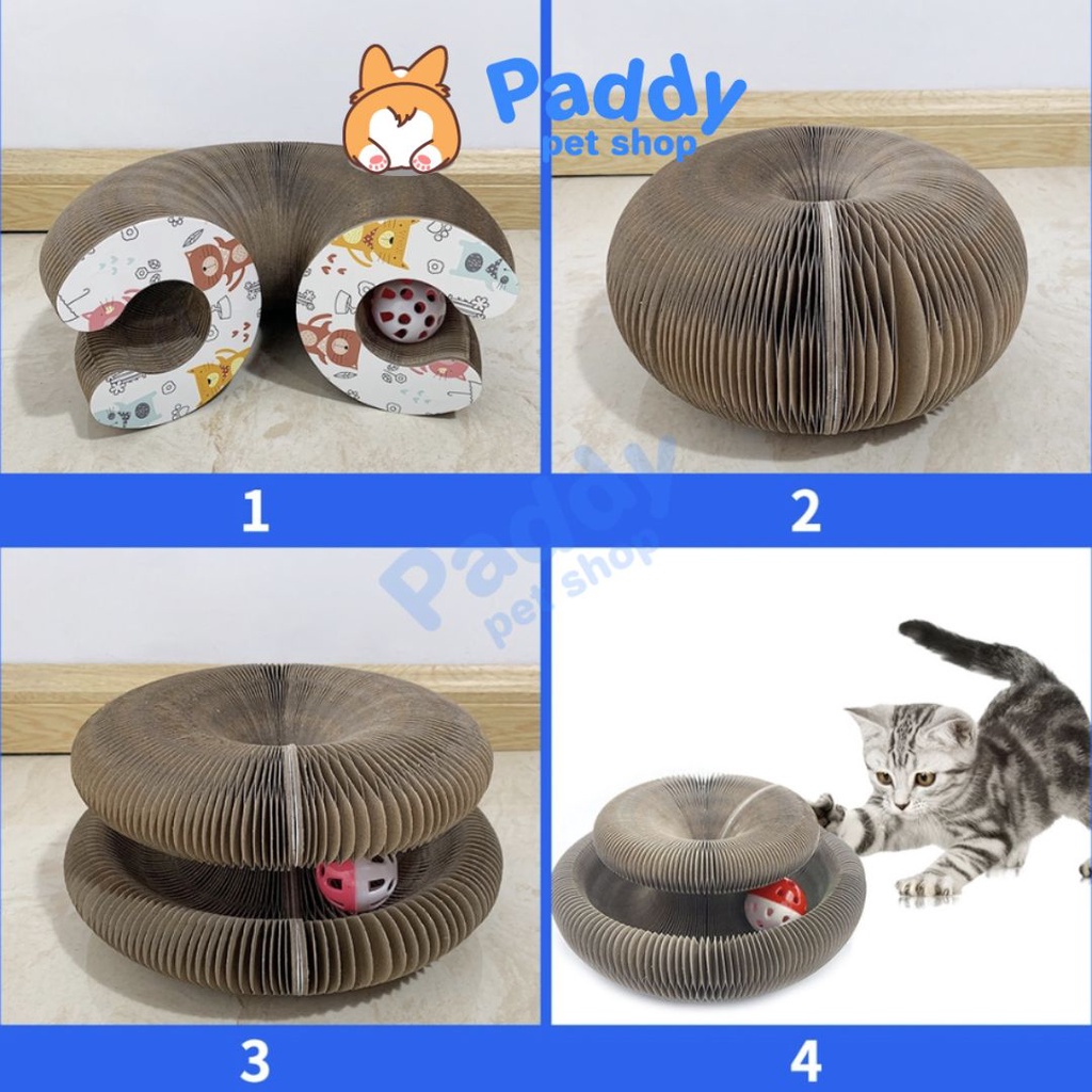 Cào Móng Giấy Magic Xoay Tròn Đồ Chơi Cho Mèo