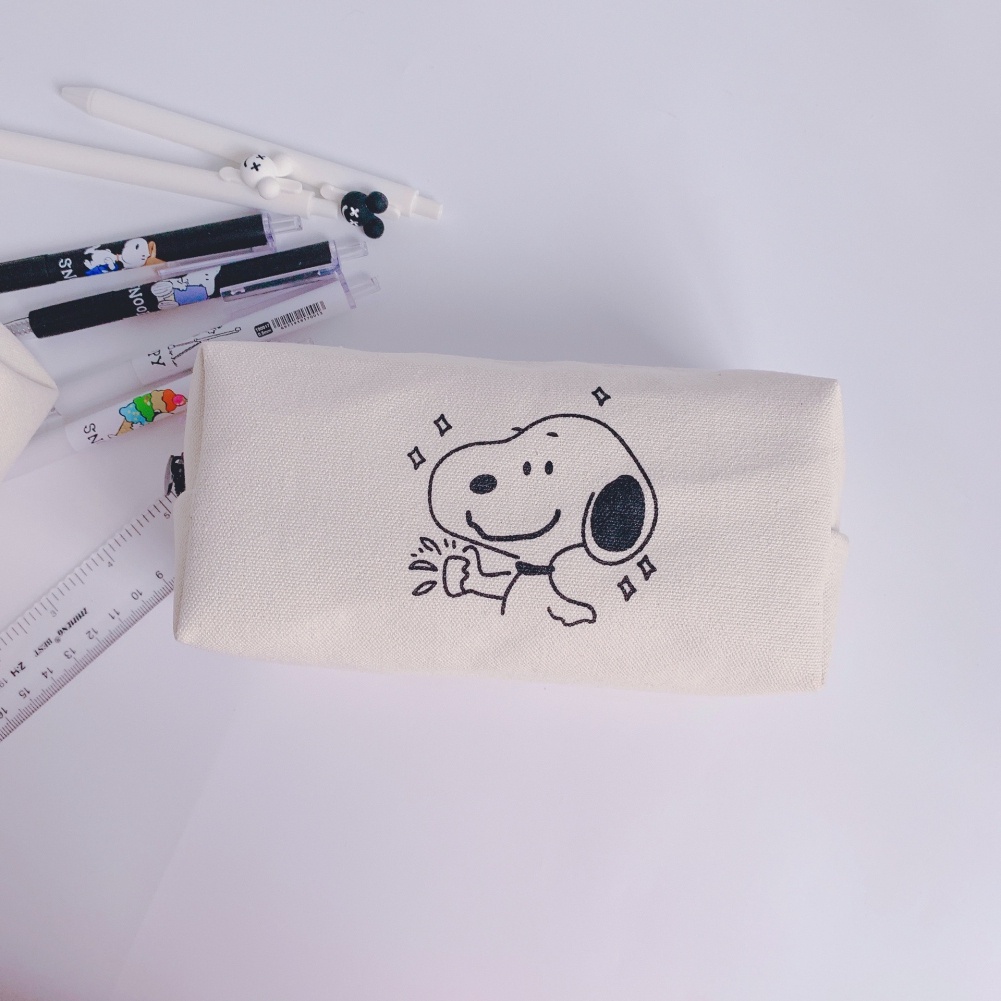 Snoopy Hộp Đựng Bút Chì Túi Đựng Dung Tích Lớn Phong Cách Instagram Phiên Bản Hàn Quốc Văn Phòng Phẩm Sinh Viên