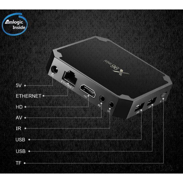 android tivi box x96 mini 5G có điều khiển giọng nói tiếng việt Ram 2G Rom 16G cài sẵn các ứng dụng giải trí