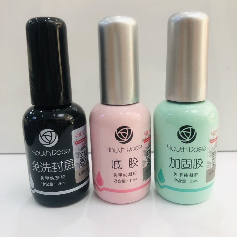 base top cứng móng top lì hoa hồng sơn gel youth rose