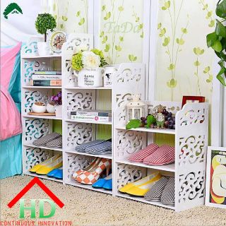Kệ giày 4 tầng hoa chồi