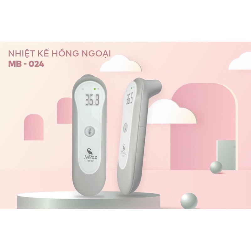 Nhiệt kế điện tử, nhiệt kế hồng ngoại, máy đo thân nhiệt, đo nhiệt độ cơ thể BECON- moaz bebe MB024