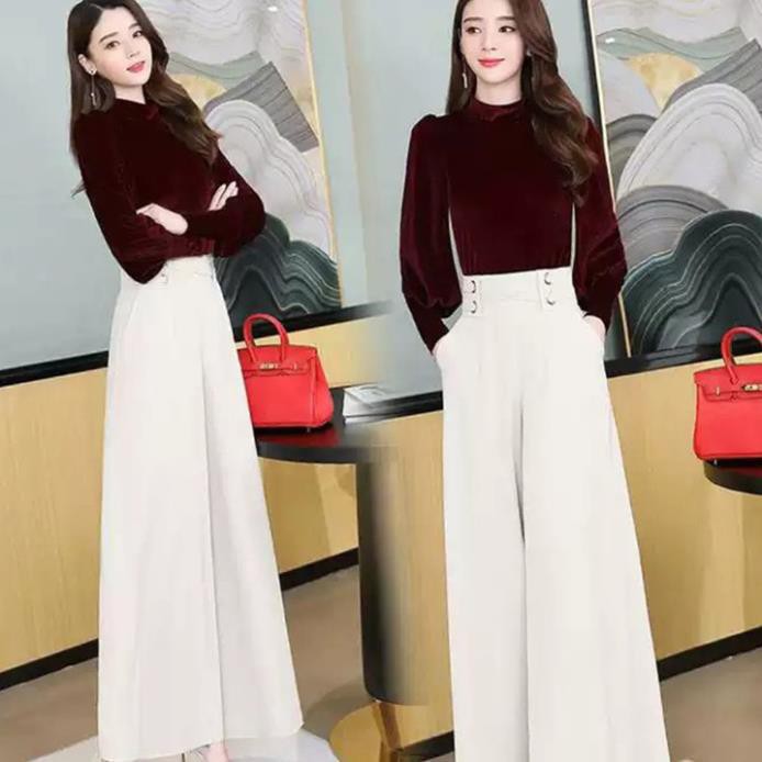 Quần ống rộng nữ đẹp sang trọng phong cách cho nữ cực đẹp | BigBuy360 - bigbuy360.vn