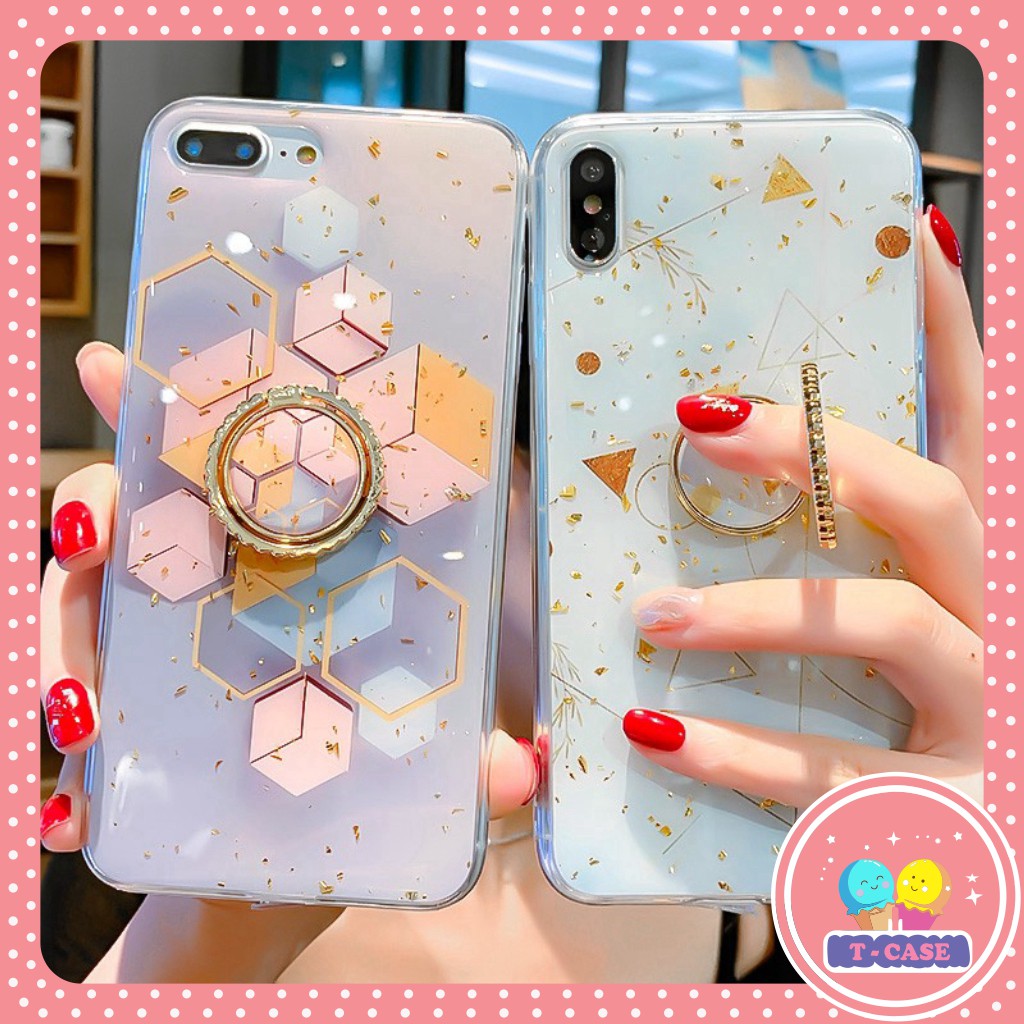 Ốp iphone - Ốp lưng Hình học kèm Ring 5/5s/6/6s/6plus/6splus/7/8/7plus/8plus/x/xs/xs max/11/11promax  E2-7