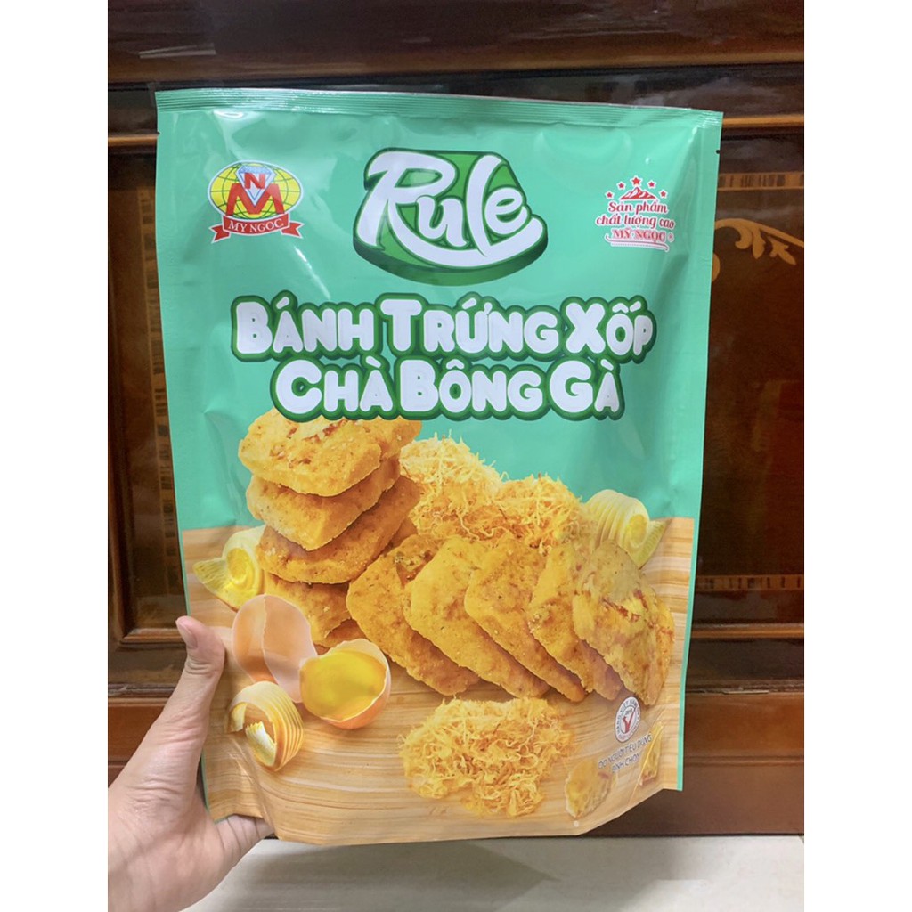 Rule - 370g Bánh Trứng Xốp CHÀ BÔNG GÀ Mỹ Ngọc - My Ngoc Baked Cookie with Chicken floss